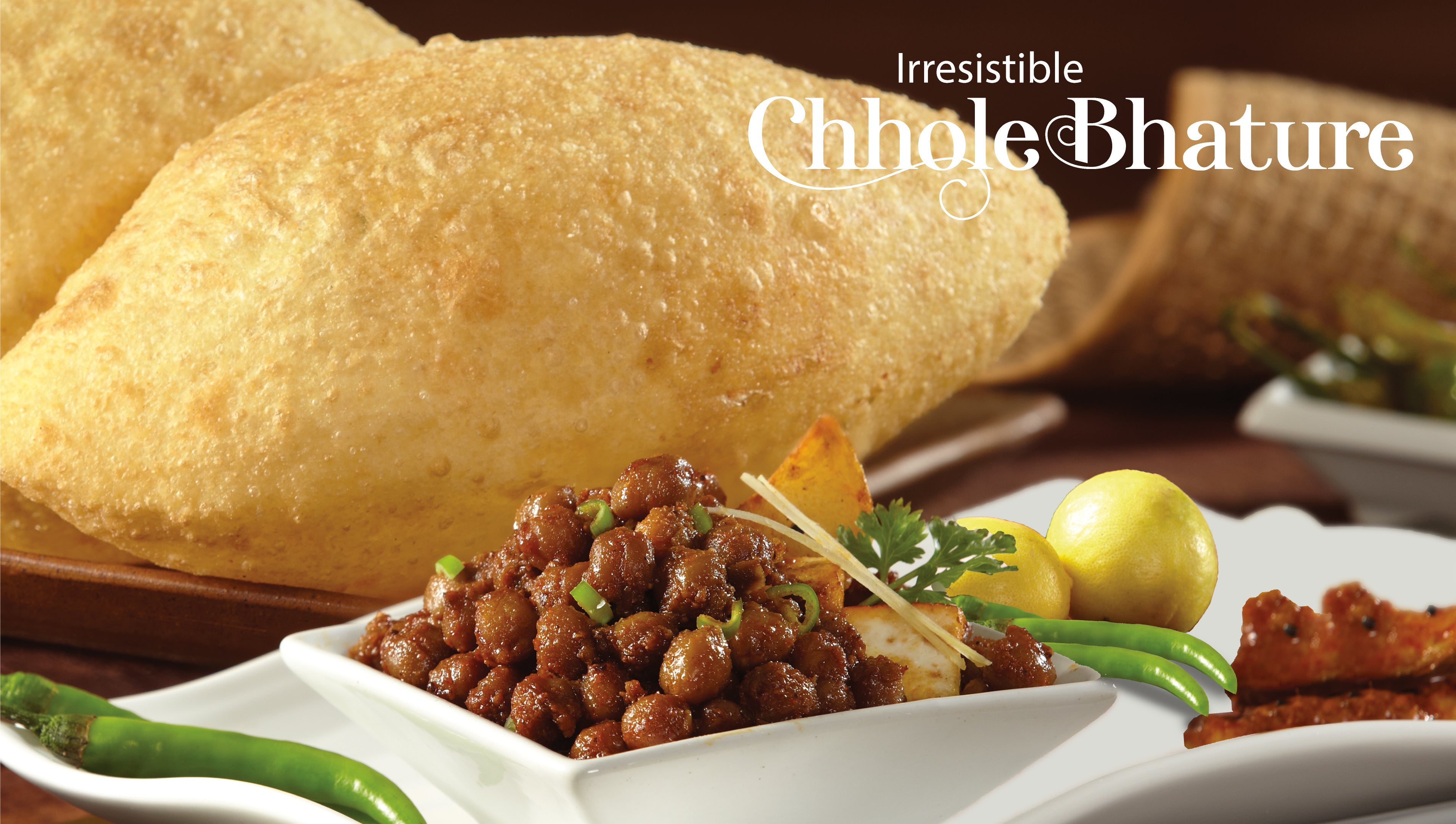Chhole bhature without onions