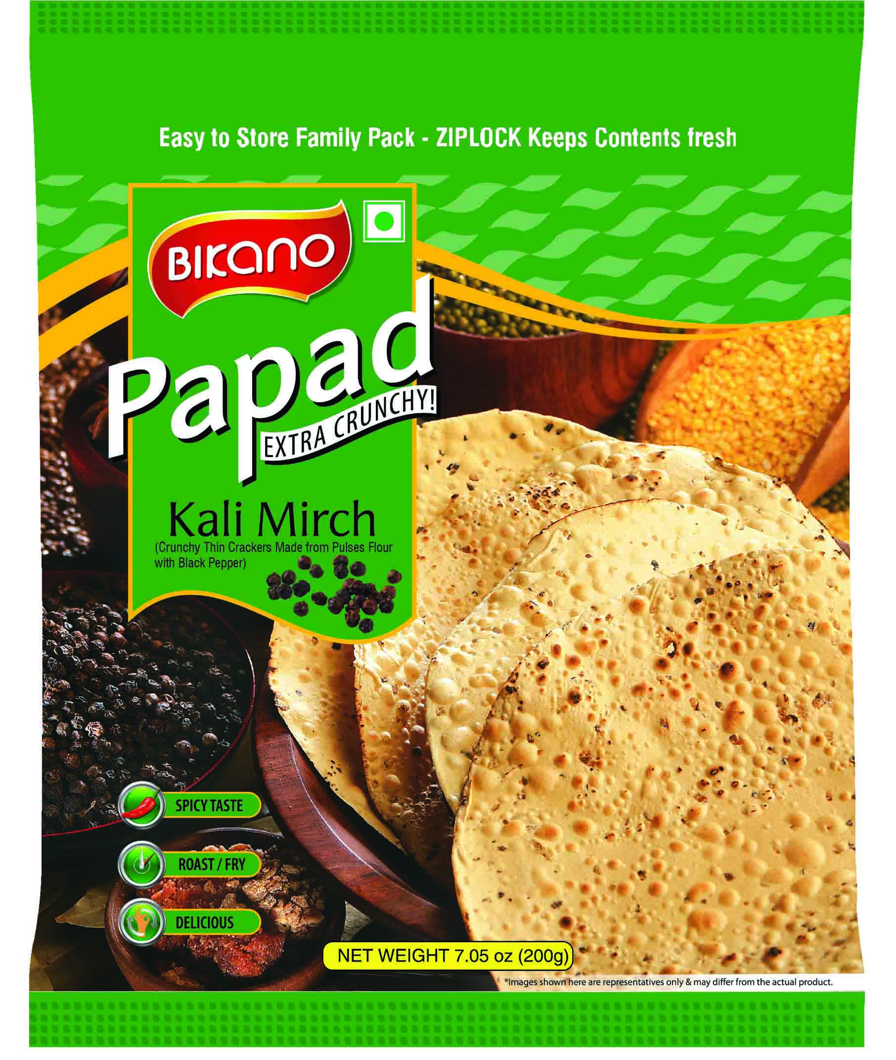 Kali Mirch Papad ( Pack Of 2 )