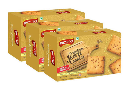 Bikano Jeera Butter Cookie (400 gms, Pack of 3)
