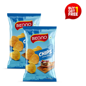 Bikano Chatak Masala Chips – spicy Indian potato chips with tangy masala flavor