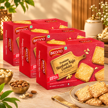 Bikano Namkeen Kaju Cookies (400 gms, Pack of 3)