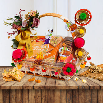 Gift hamper basket 10x12x3inch bkac 812 lohri 400 x 400