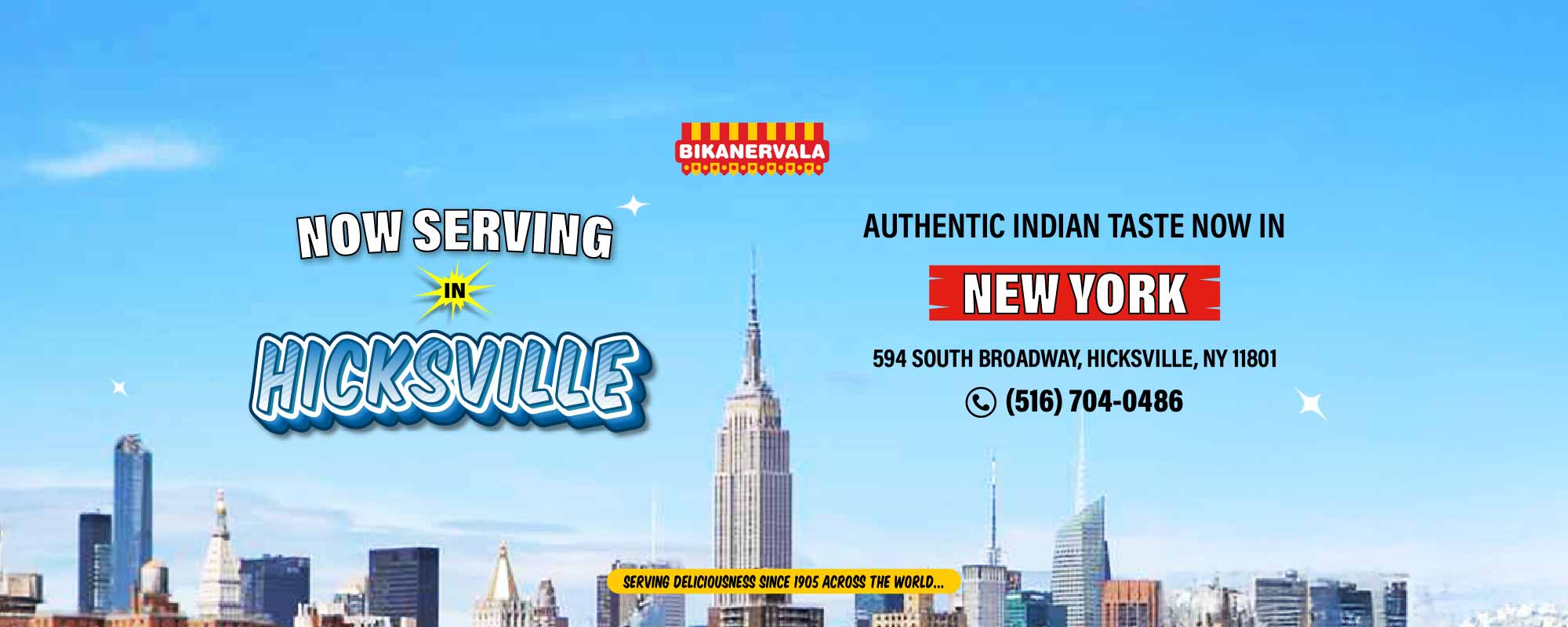 Hicksville website banner now serving 01