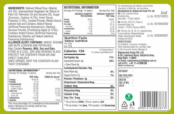 Premium Kaju Pista Cookies 400g