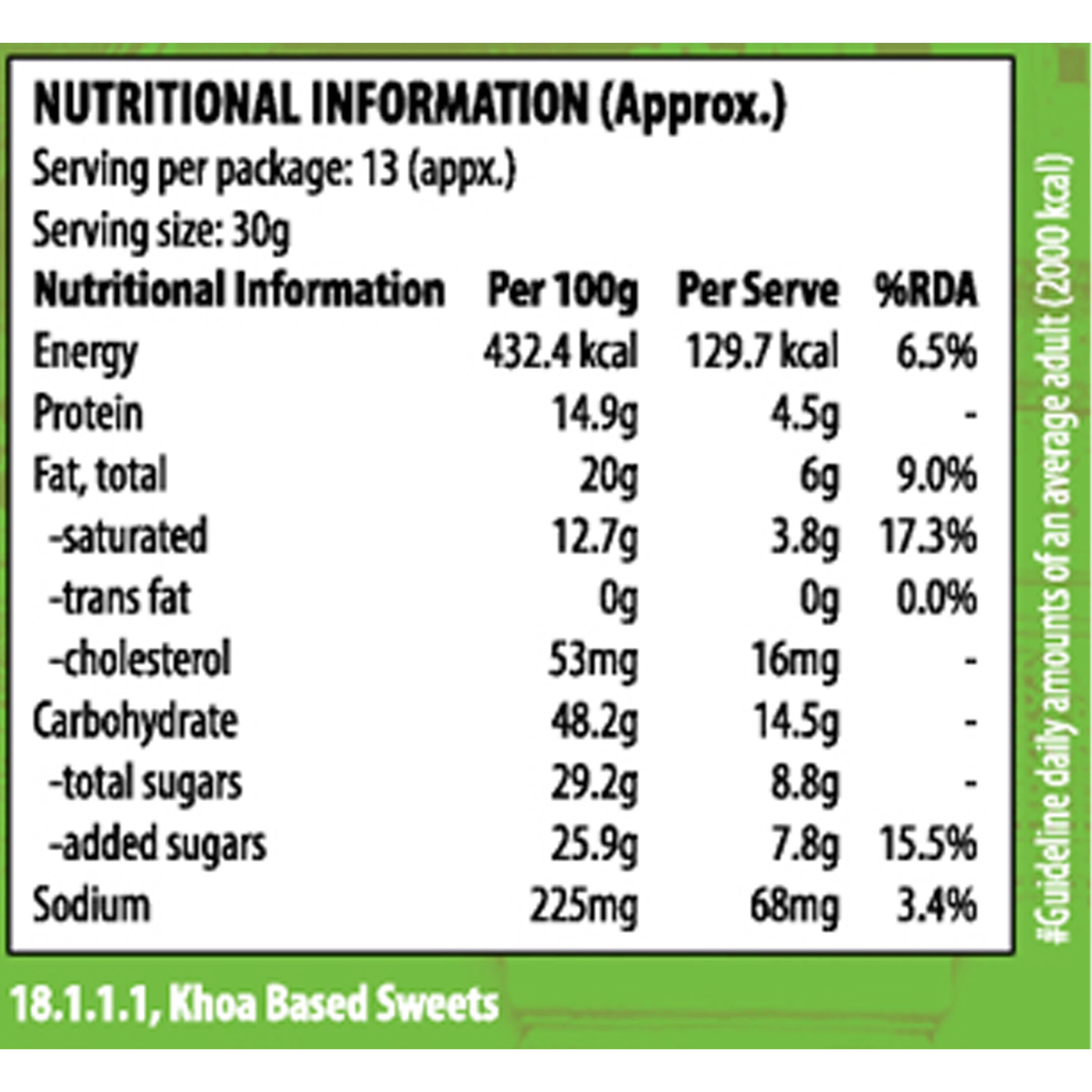 Khoya Burfi (Freshly Packed) 400g - Bikanervala