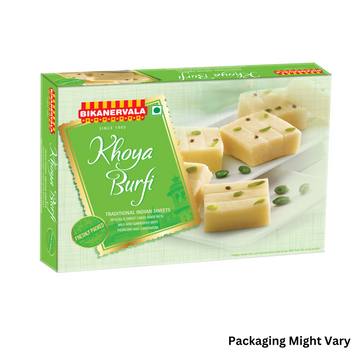 Freshly packed Khoya Burfi by Bikanervala