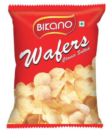 Bikano Wafer Classic Salted – light and crispy potato wafers with classic salted flavor
