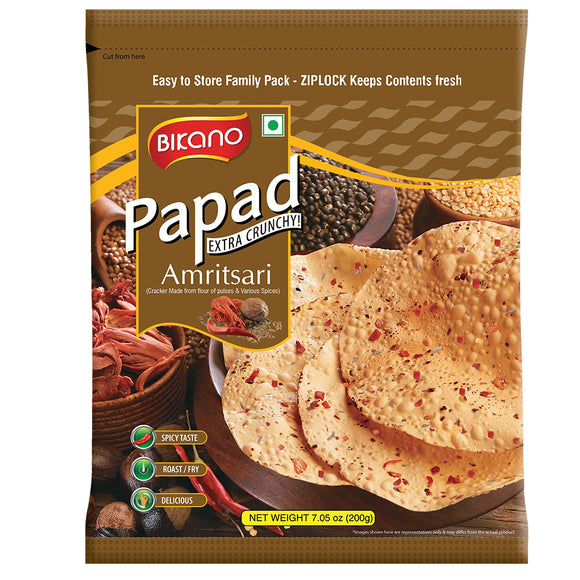 Bikano Amritsari Papad – authentic Punjabi-style crunchy papad with bold Indian spices