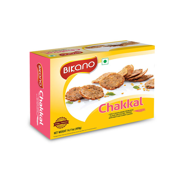Bikano Chakkal – crispy, spiral-shaped traditional snack with bold spices, perfect for tea-time or festive snacking