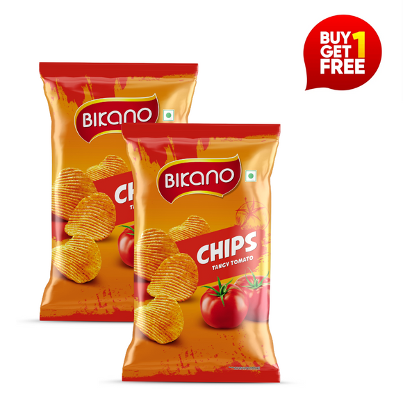 Bikano Chips Tangy Tomato  – crispy potato chips with zesty tomato flavor and spices