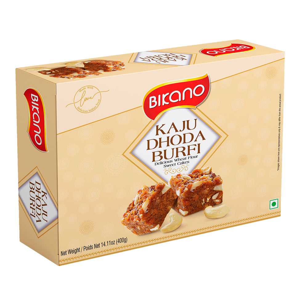 Bikano Kaju Dhodha Traditional Indian Sweet Rich in Cashews and Ghee

