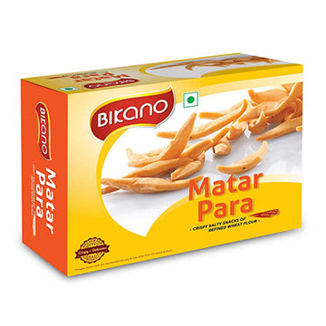 Bikano Matar Para – crunchy and savory Indian snack made with flour and spices, perfect for tea-time or festive treats