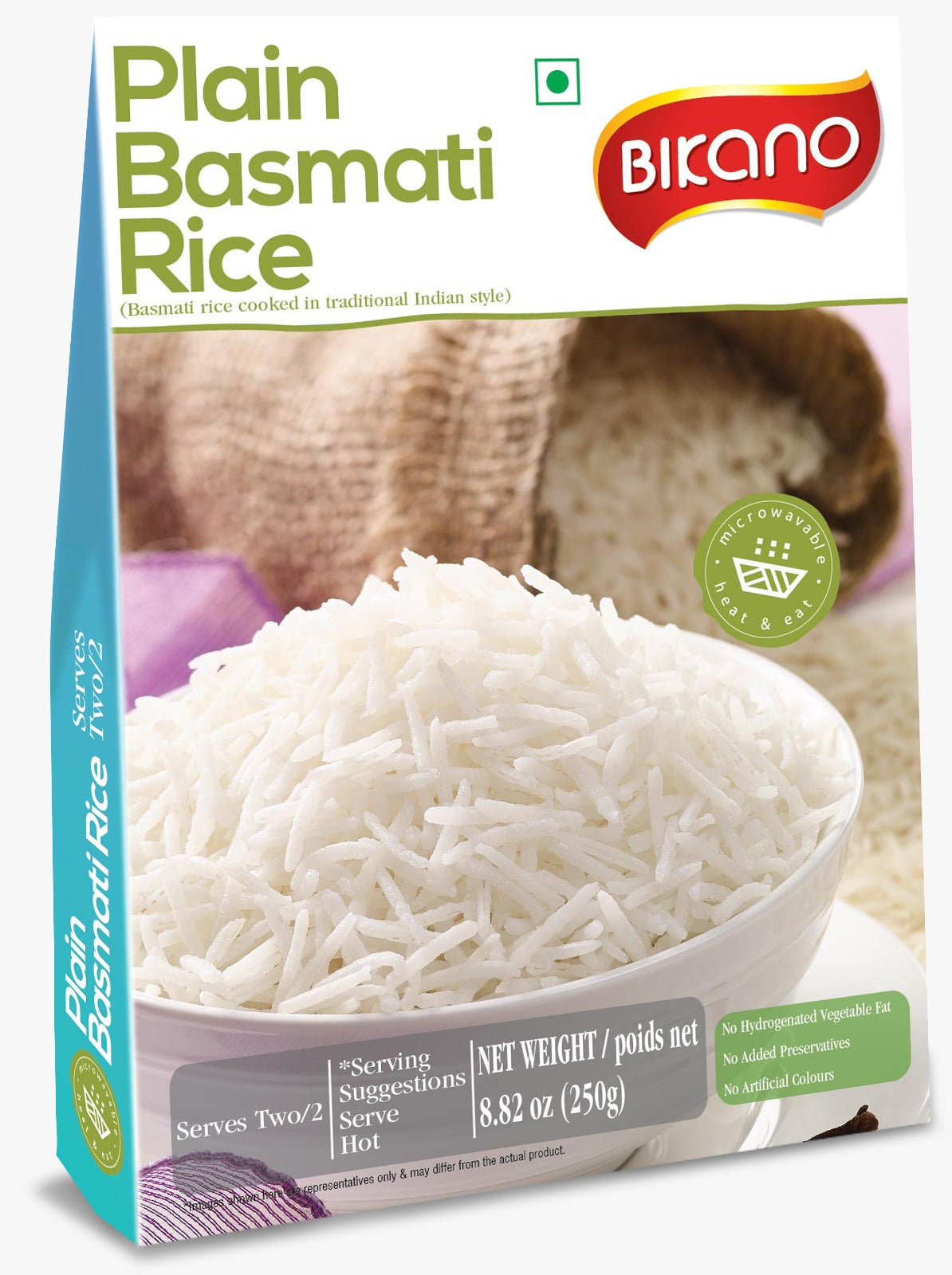 Bikano Plain Basmati Rice | Ready-to-Eat | Heat & Serve | Bikanervala