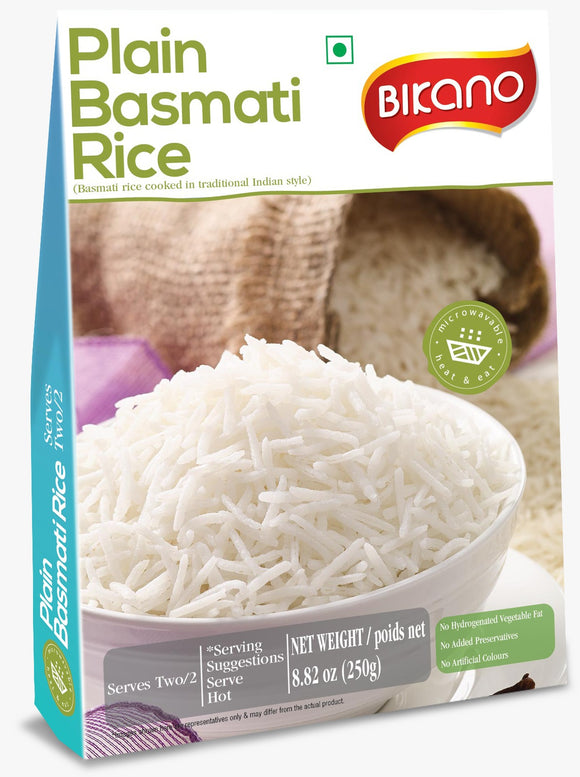 Bikano Plain Basmati Rice – ready-to-eat aromatic long-grain basmati ric