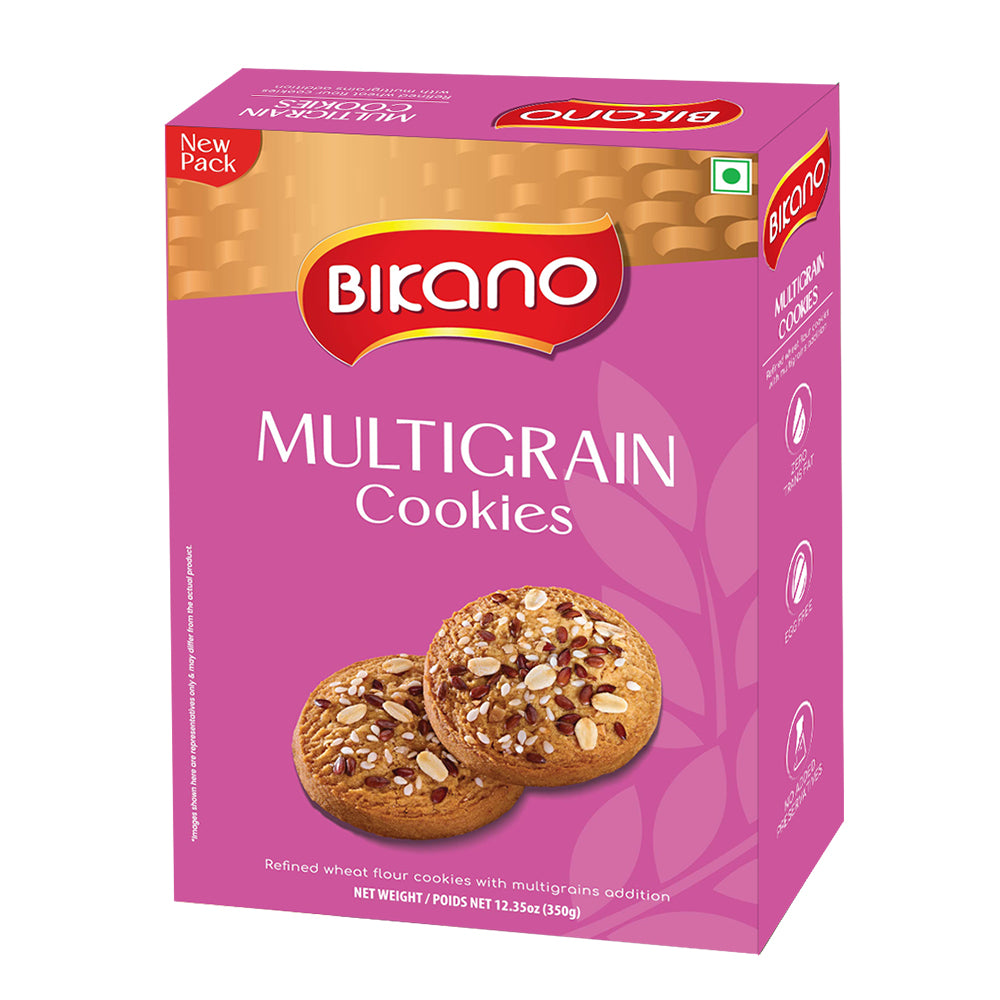 Bikano Multigrain Cookies – crunchy and healthy cookies made with a blend of grains, perfect for tea-time or snacking