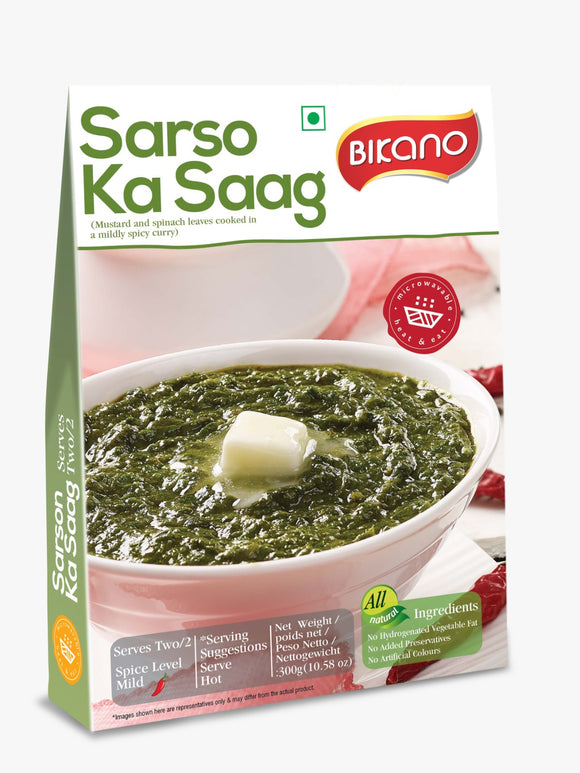 Bikano Sarson Ka Saag – ready-to-eat Punjabi-style mustard greens cooked with traditional spices