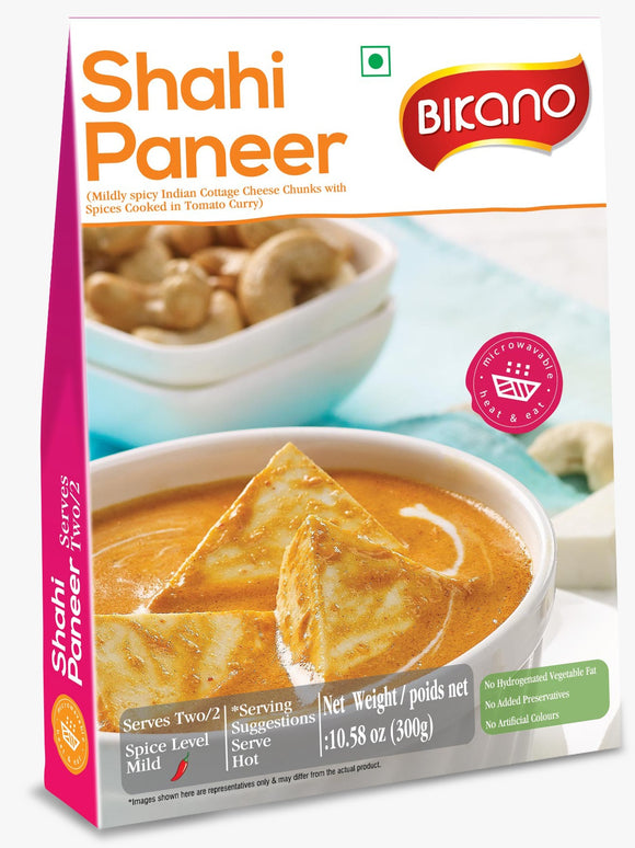 Bikano Shahi Paneer – ready-to-eat Mughlai curry with soft paneer in rich, creamy tomato-cashew gravy