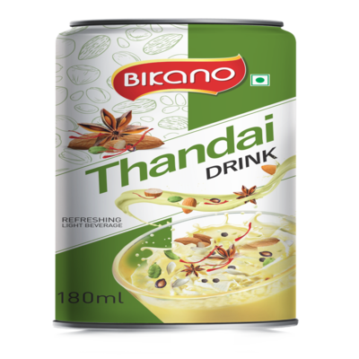 Bikano Thandai Drink – traditional Indian spiced milk drink with almonds, saffron, and cardamom, perfect for festivals and summer


