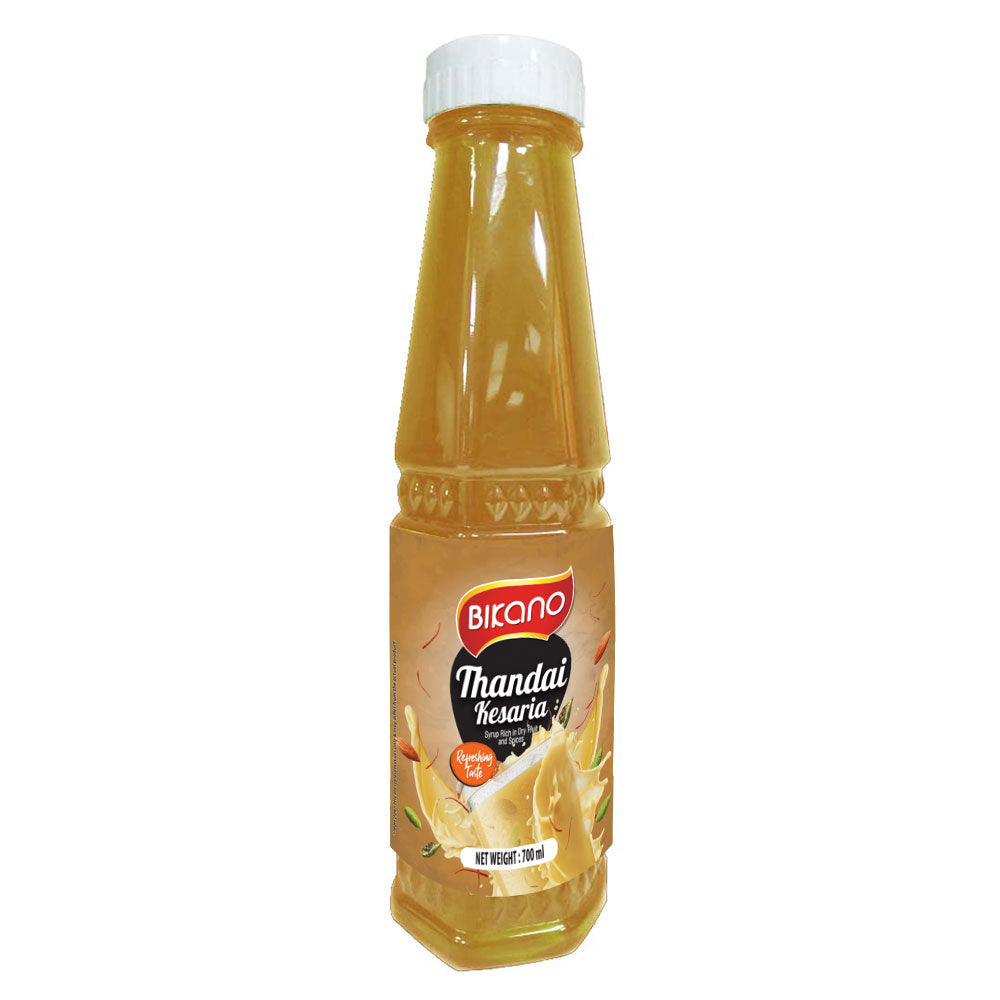 Bikano Thandai Kesariya – saffron-flavored traditional Indian drink with almonds and spices, ideal for Holi and summer

